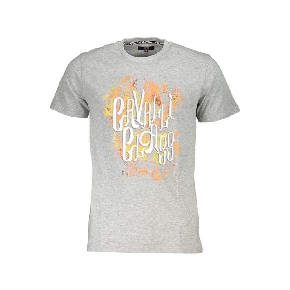 Cavalli Class Grigio Cotton Men Men's T-Shirt